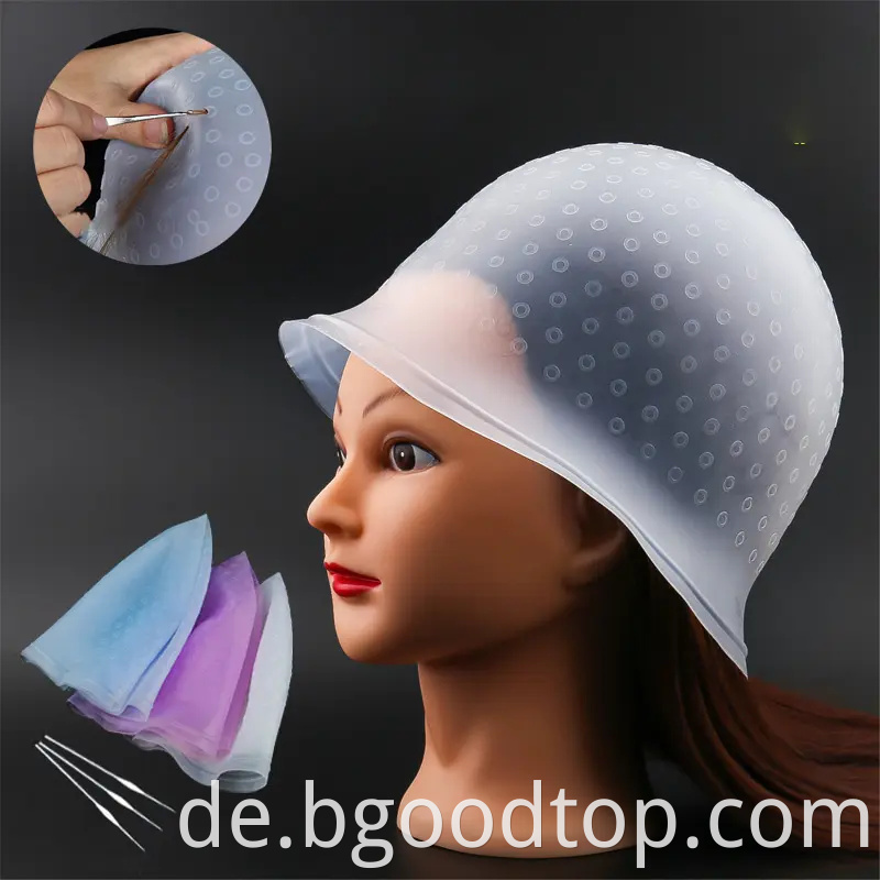 Silicone hair dye dye brightening hood with holes
